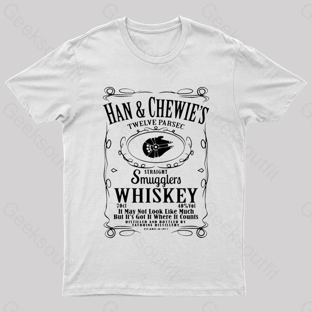 Han&Chewie’s Twelve Parsec Whiskey Geek T-Shirt White / S