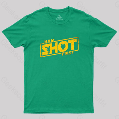 Han Shot First T-Shirt Green / S