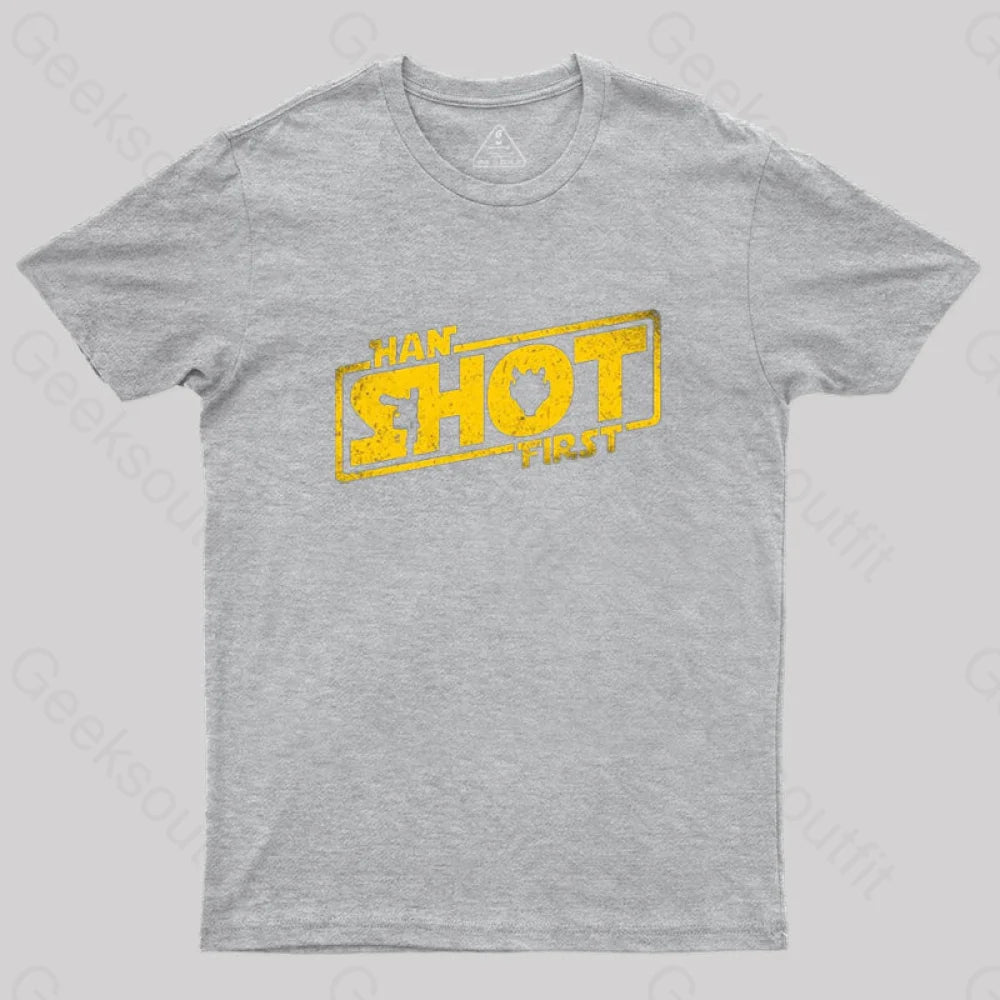 Han Shot First T-Shirt Grey / S