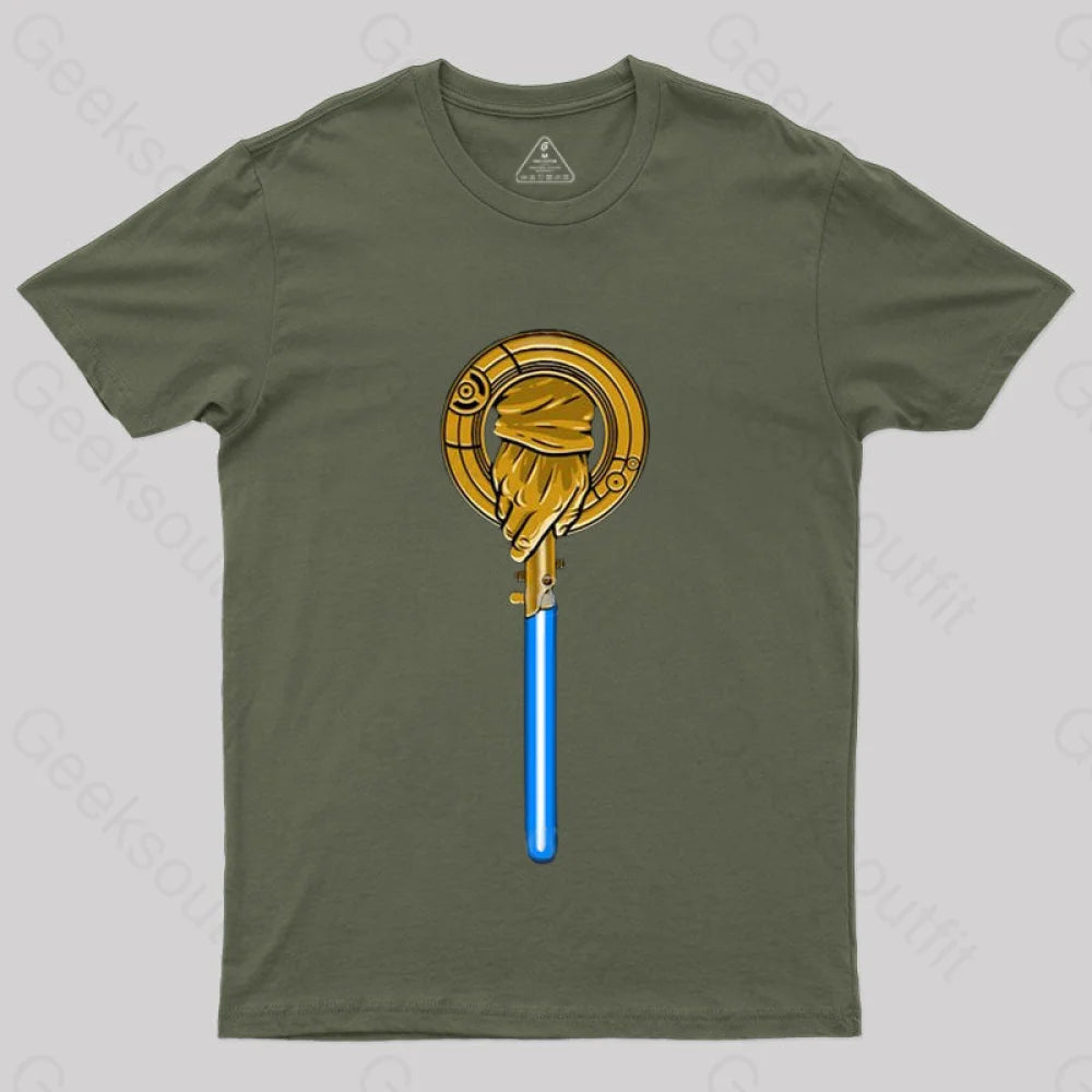 Hand Of The Light Side T-Shirt Army Green / S