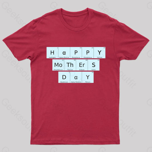 Happy Mother’s Day Nerd T-Shirt Red / S