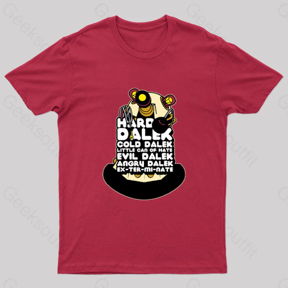 Hard Dalek Geek T-Shirt Red / S