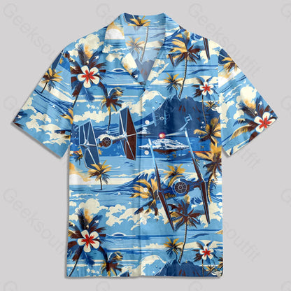 Hawaii Beach Tie Fighter Button Up Pocket Shirt Hawaiian / S Bus524 Yc