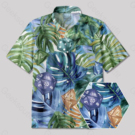 Hawaiian Leaves Dnd Button Up Pocket Shirt Yc