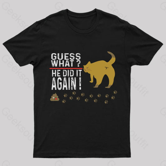 He Did It Again Nerd T-Shirt Black / S