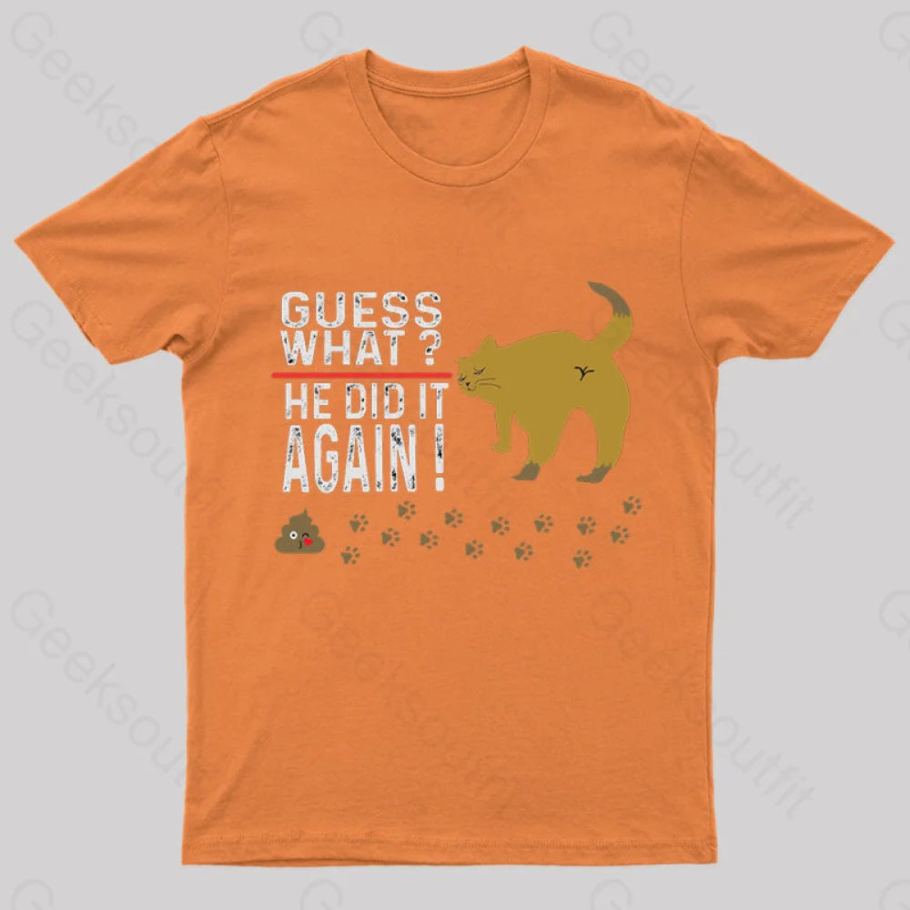 He Did It Again Nerd T-Shirt Orange / S