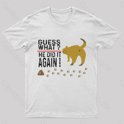 He Did It Again Nerd T-Shirt White / S