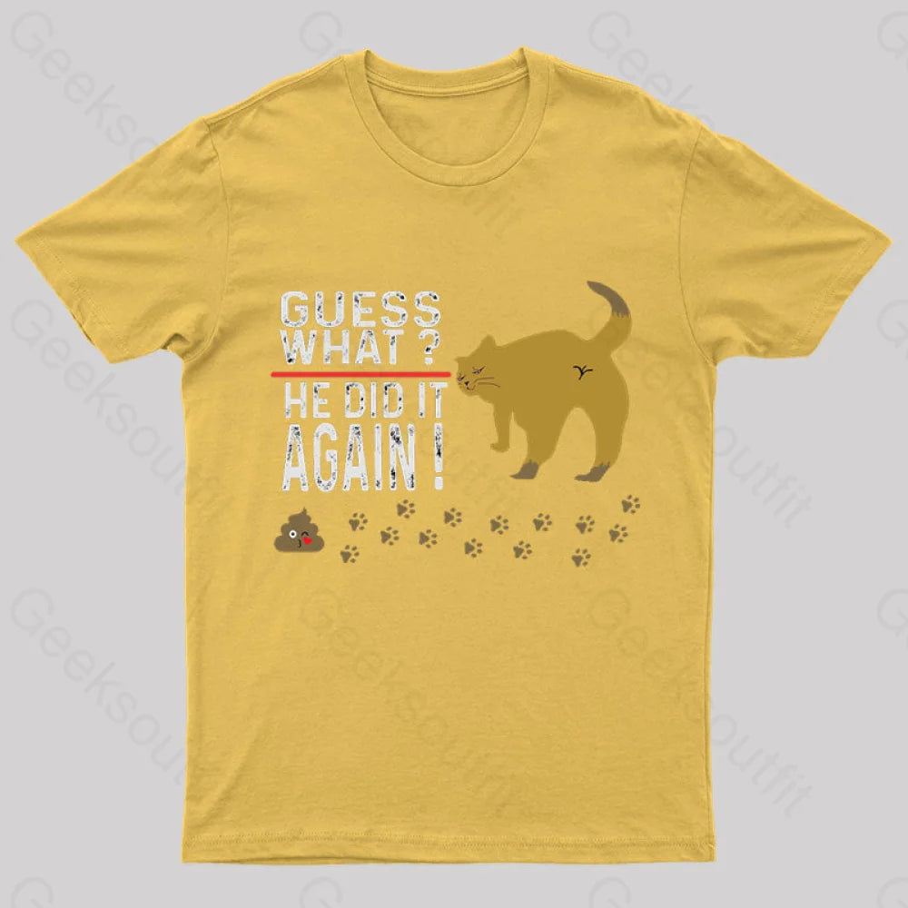 He Did It Again Nerd T-Shirt Yellow / S