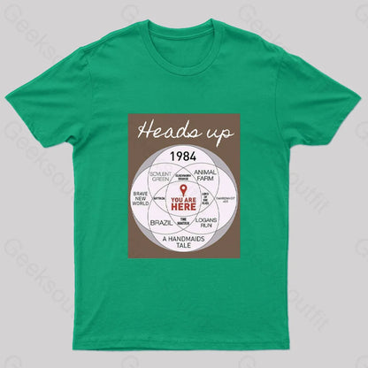 Heads Up Nerd T-Shirt Green / S