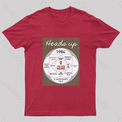 Heads Up Nerd T-Shirt Red / S