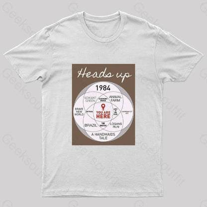 Heads Up Nerd T-Shirt White / S