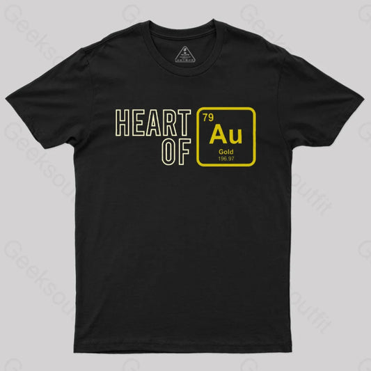 Heart Of Gold Fun Chemistry T-Shirt Black / S