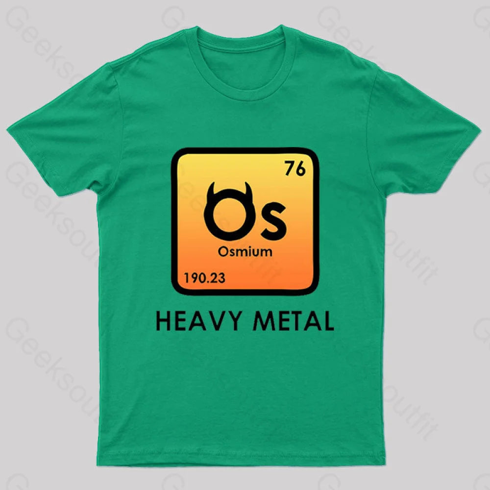 Heavy Metal Osmium Nerd T-Shirt Green / S