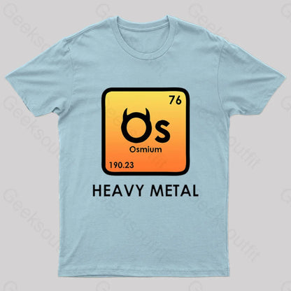 Heavy Metal Osmium Nerd T-Shirt Light Blue / S