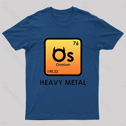 Heavy Metal Osmium Nerd T-Shirt Navy / S