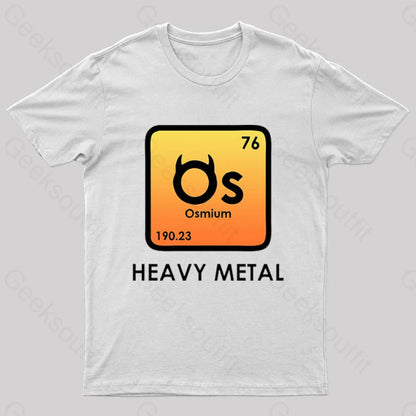 Heavy Metal Osmium Nerd T-Shirt White / S