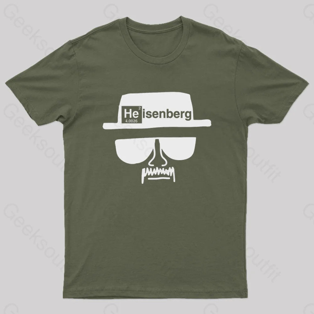 Heisenberg Hat Nerd T-Shirt Army Green / S