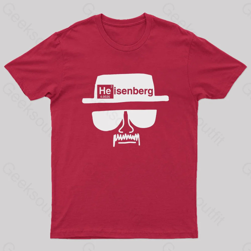 Heisenberg Hat Nerd T-Shirt Red / S