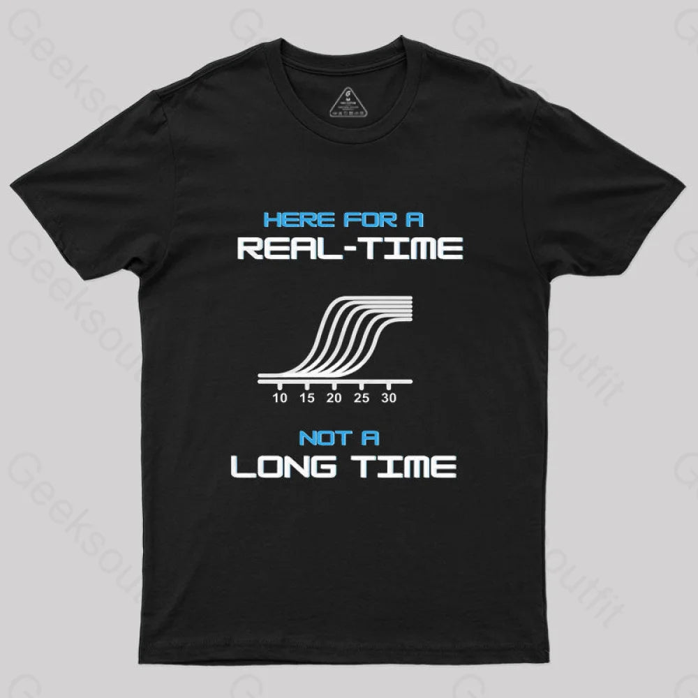 Here For A Real Time Not Long T-Shirt Black / S