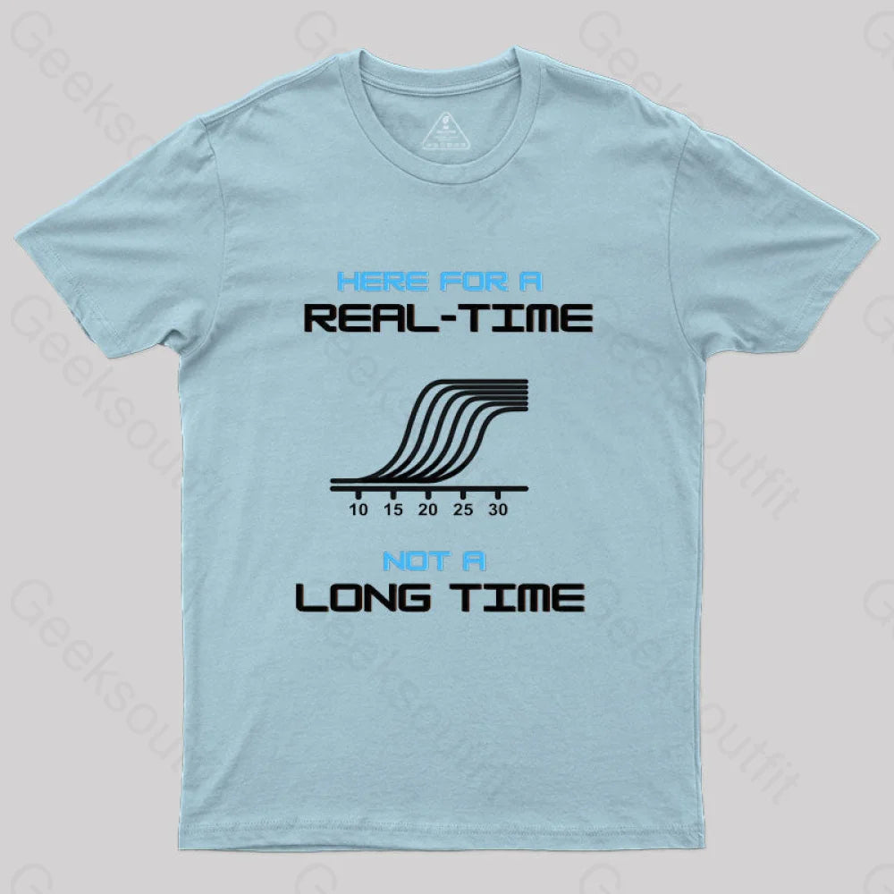 Here For A Real Time Not Long T-Shirt Light Blue / S