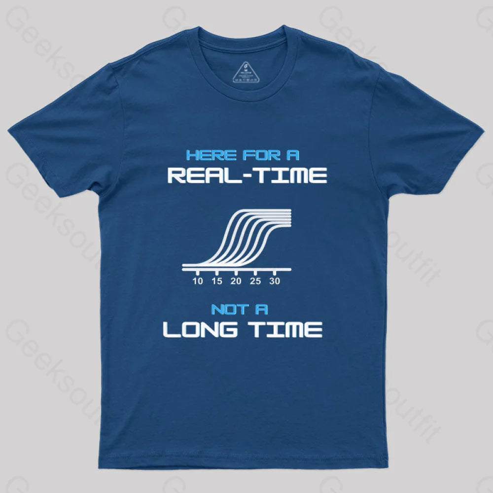 Here For A Real Time Not Long T-Shirt Navy / S