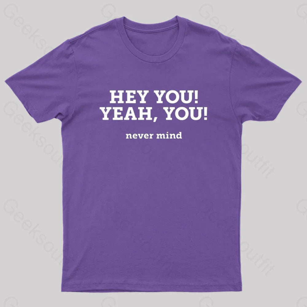 Hey You Yeah Nerd T-Shirt Purple / S