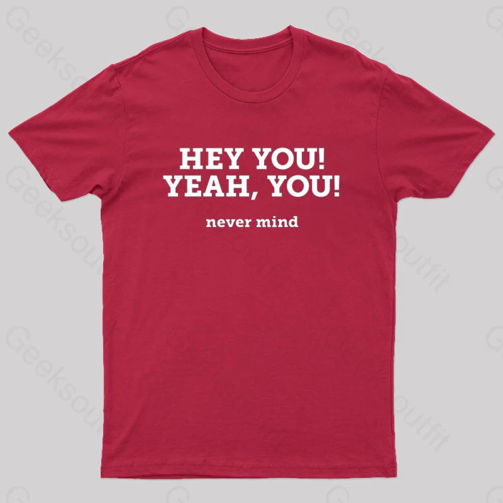 Hey You Yeah Nerd T-Shirt Red / S