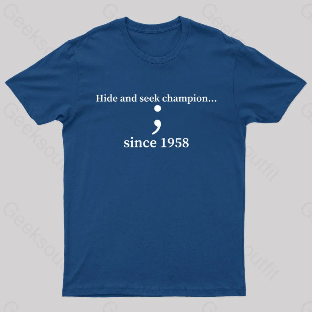 Hide And Seek Champion Geek T-Shirt Navy / S