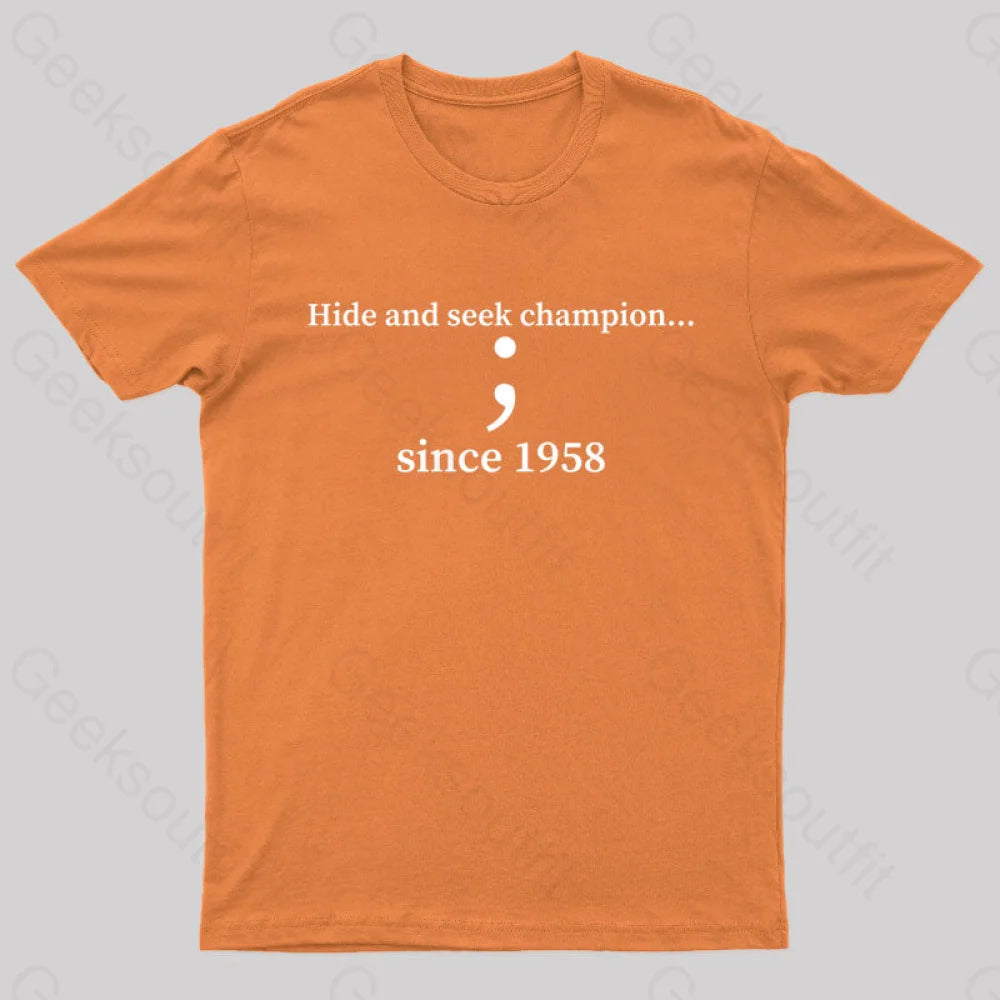 Hide And Seek Champion Geek T-Shirt Orange / S