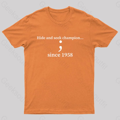 Hide And Seek Champion Geek T-Shirt Orange / S