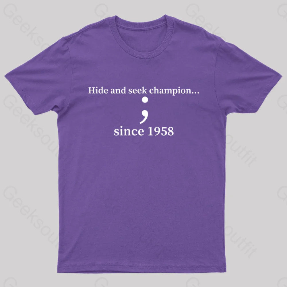 Hide And Seek Champion Geek T-Shirt Purple / S