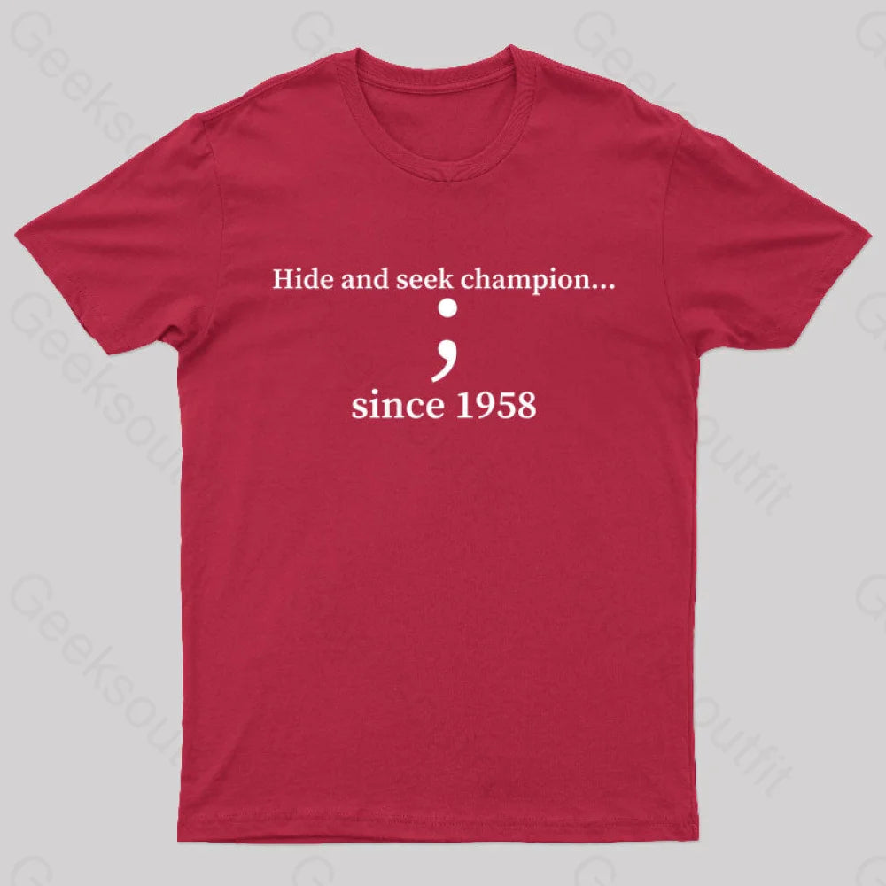 Hide And Seek Champion Geek T-Shirt Red / S