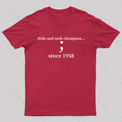 Hide And Seek Champion Geek T-Shirt Red / S