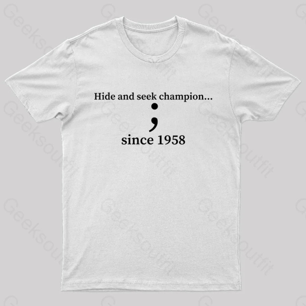 Hide And Seek Champion Geek T-Shirt White / S