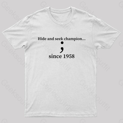 Hide And Seek Champion Geek T-Shirt White / S