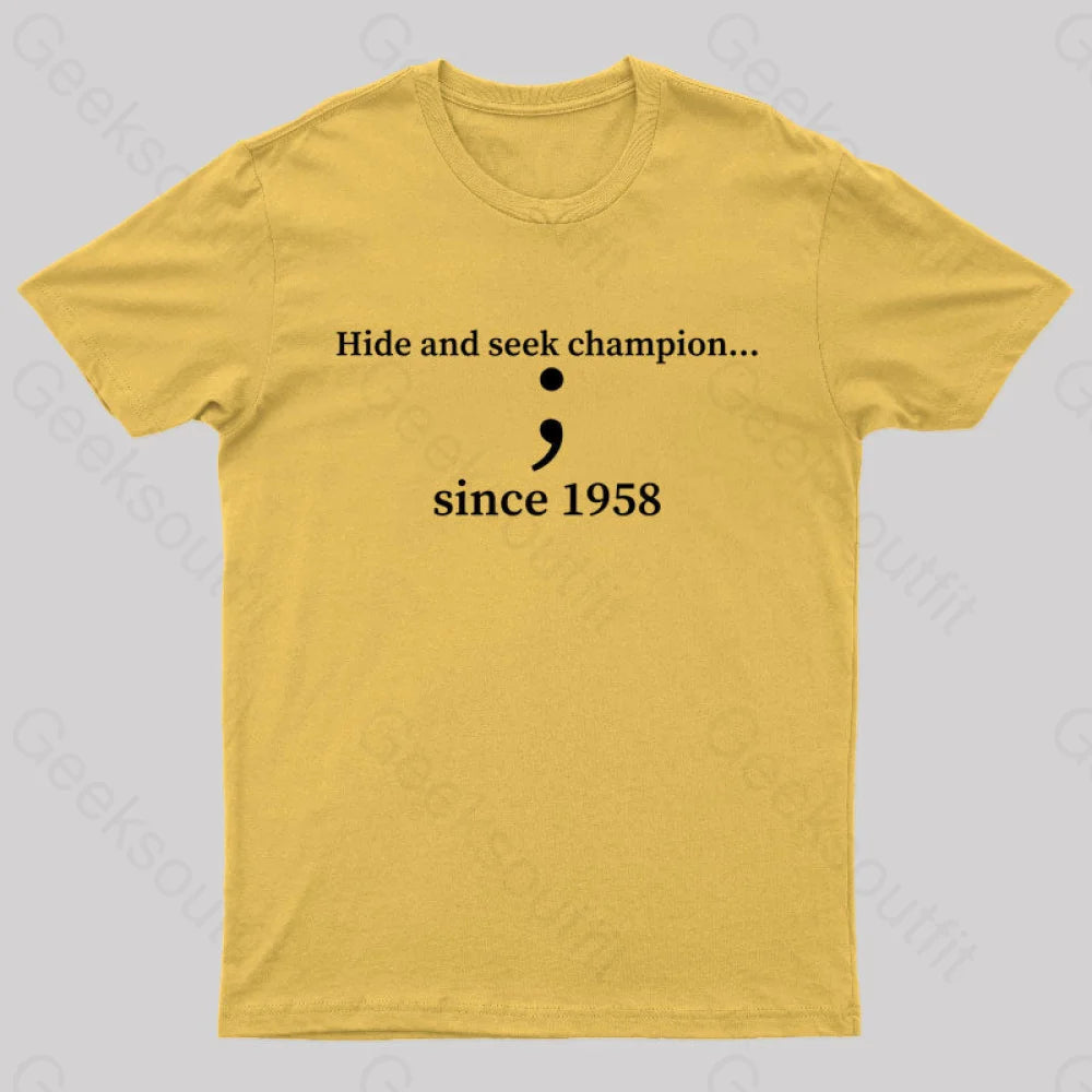 Hide And Seek Champion Geek T-Shirt Yellow / S