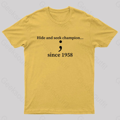 Hide And Seek Champion Geek T-Shirt Yellow / S