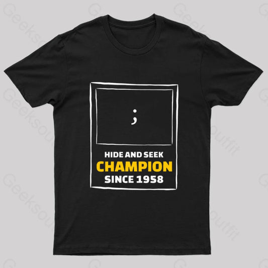 Hide And Seek Champion Nerd T-Shirt Black / S