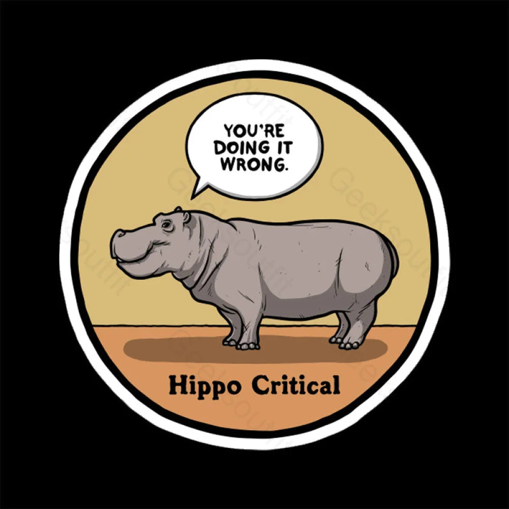 Hippo Critical Geek T-Shirt