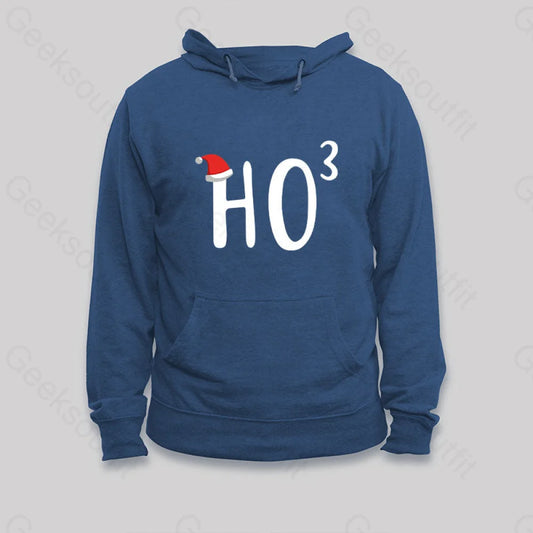 Ho To The Third Power Christmas Hoodie Dark Blue / S