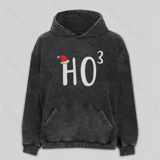 Ho To The Third Power Christmas Washed Hoodie M