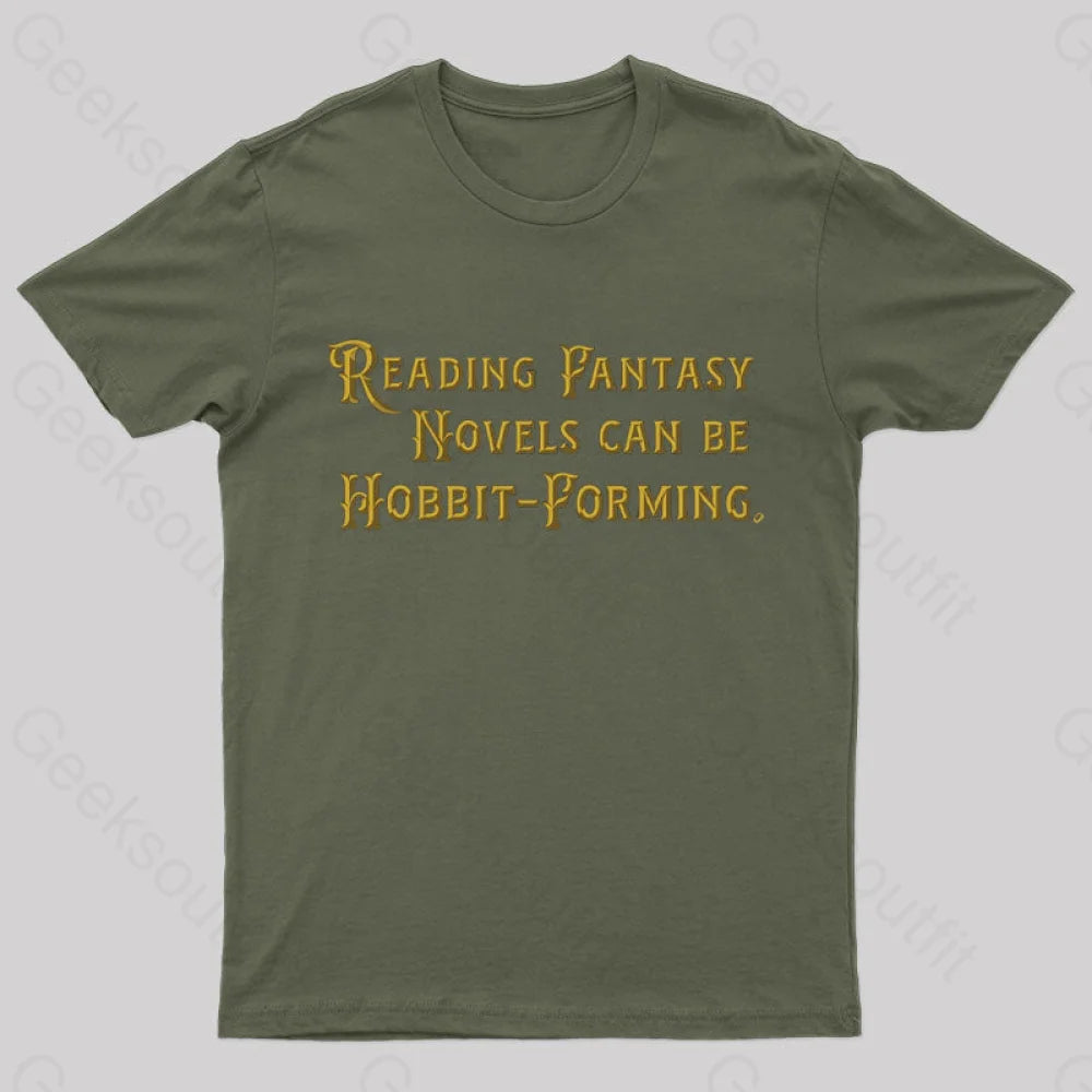 Hobbit Forming Geek T-Shirt Army Green / S