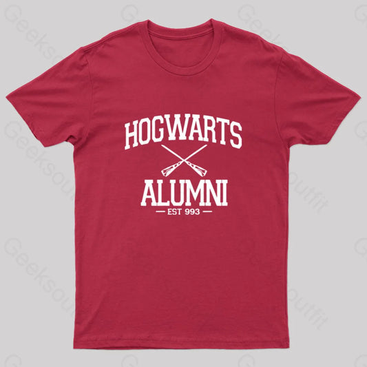 Hogwarts Alumni Nerd T-Shirt Red / S