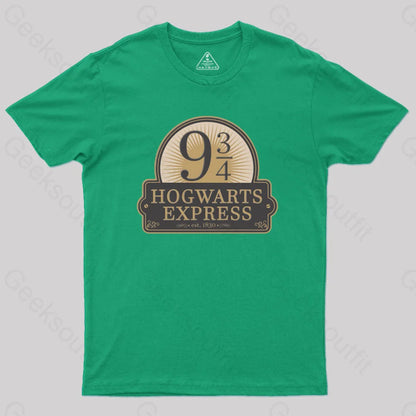 Hogwarts Express Geek T-Shirt Green / S