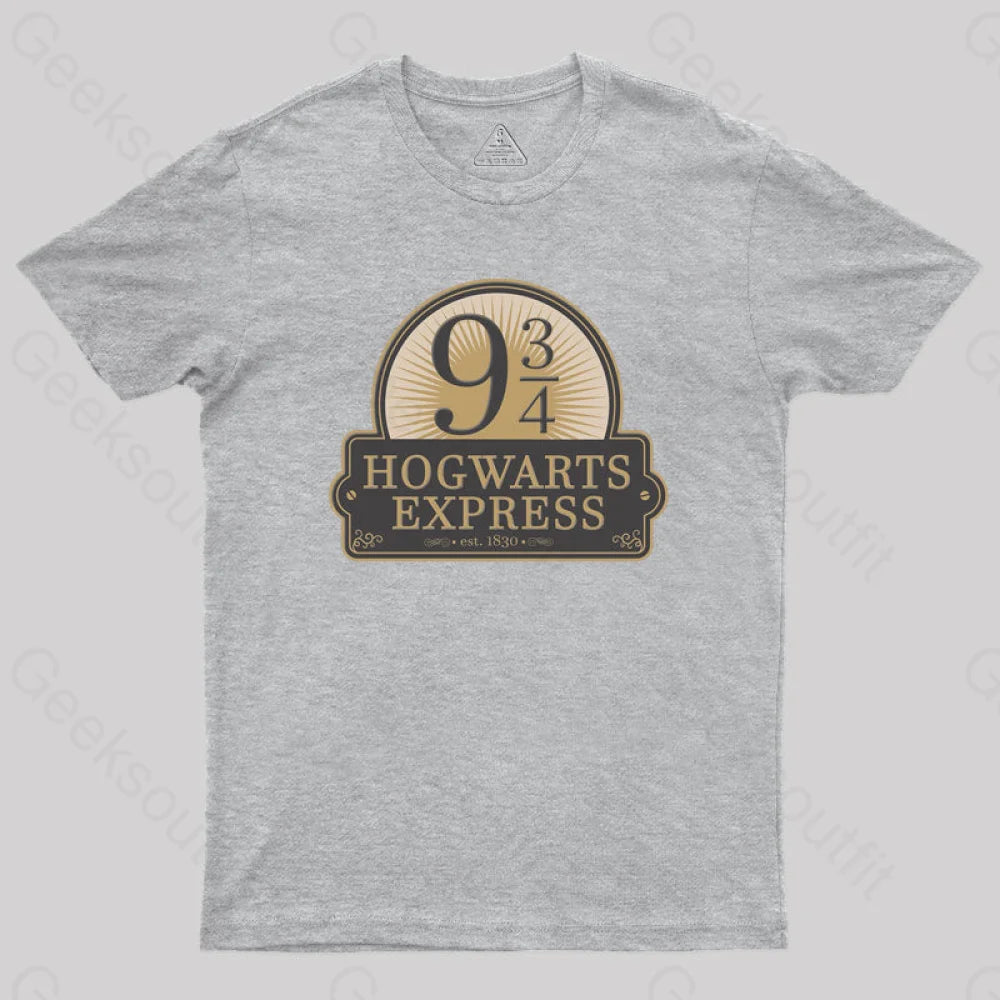 Hogwarts Express Geek T-Shirt Grey / S