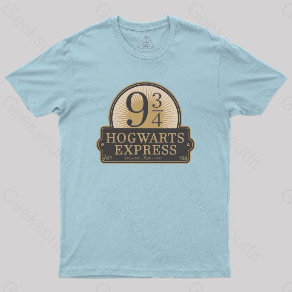 Hogwarts Express Geek T-Shirt Light Blue / S