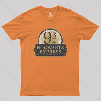 Hogwarts Express Geek T-Shirt Orange / S