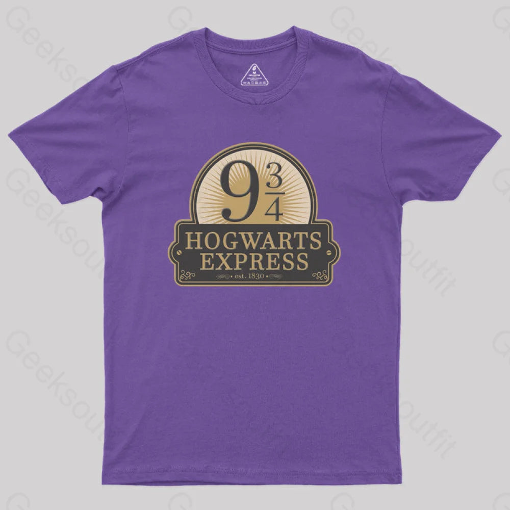 Hogwarts Express Geek T-Shirt Purple / S