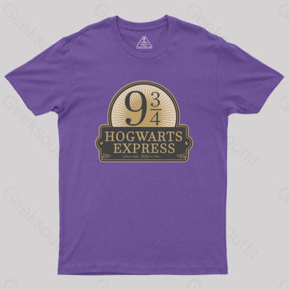 Hogwarts Express Geek T-Shirt Purple / S