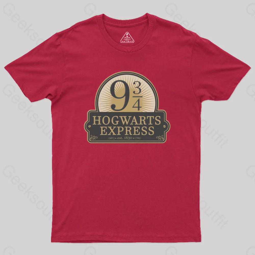 Hogwarts Express Geek T-Shirt Red / S